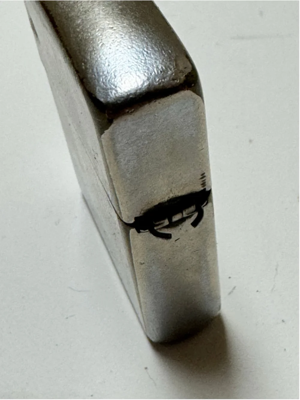 1950-1957 Zippo Lighter Silver Striped - Patent 2517191